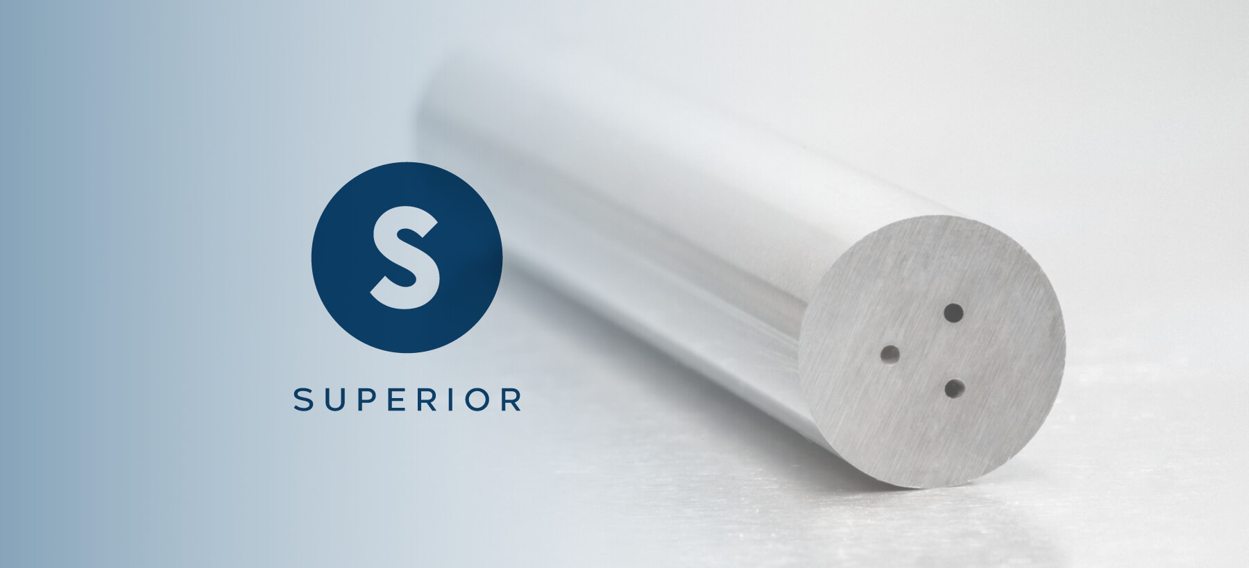 Een hardmetalen staaf met 3 gedraaide koelkanalen uit de Superior lijn