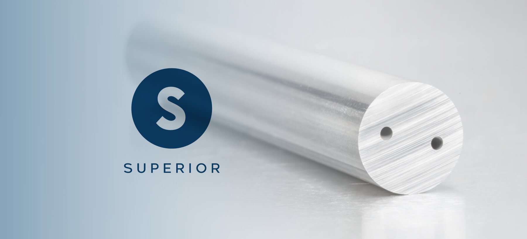 Een hardmetalen staaf met 2 koelkanalen uit de Superior lijn